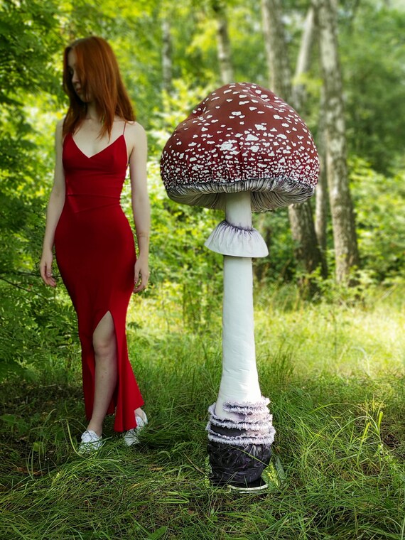 4FT Giant Textile Mushroom Sculpture: Custom Amanita Prop Decor - Etsy