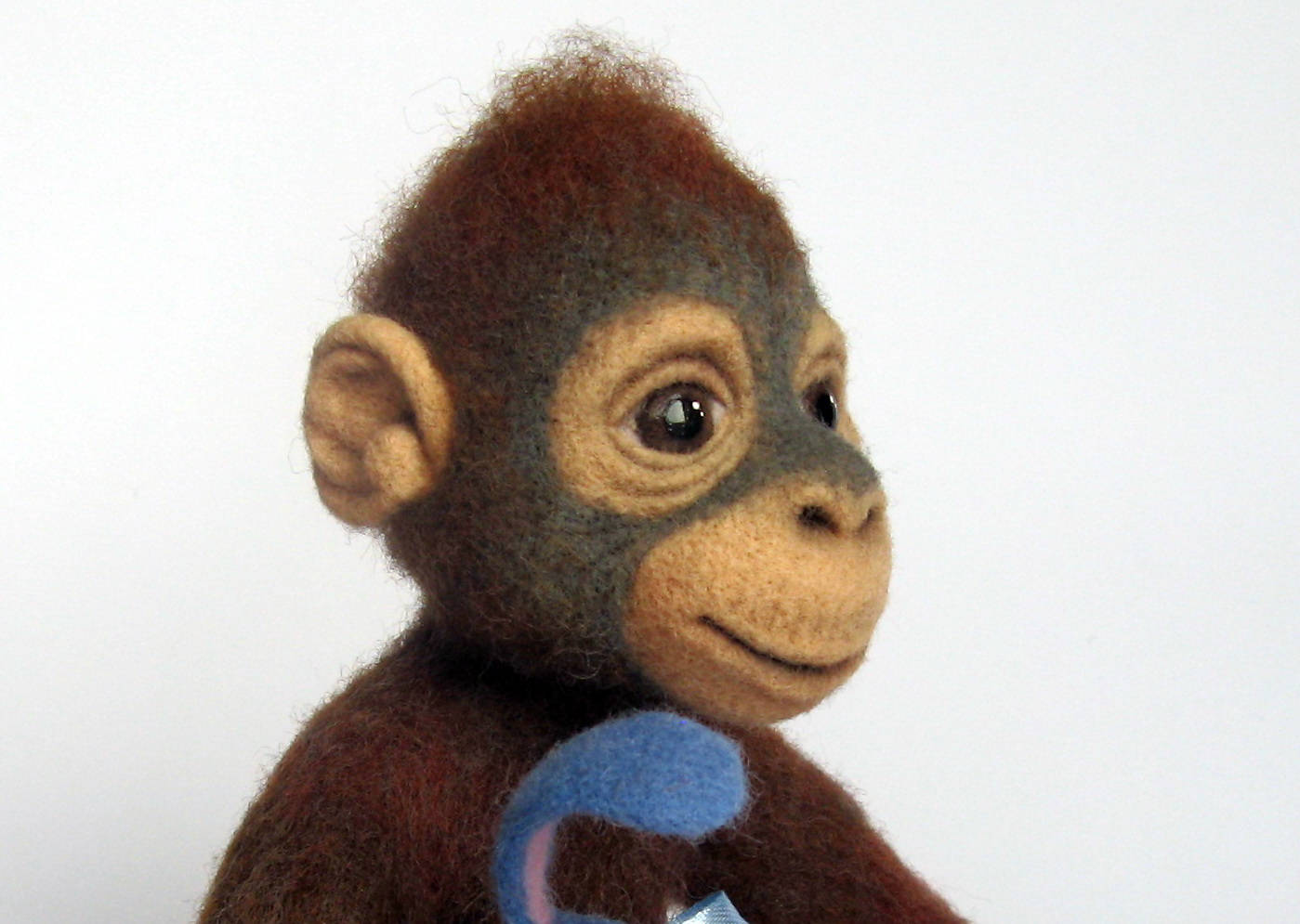 Felt Monkey Needle Felted Monkey Needle Felted Animal Felted Etsy