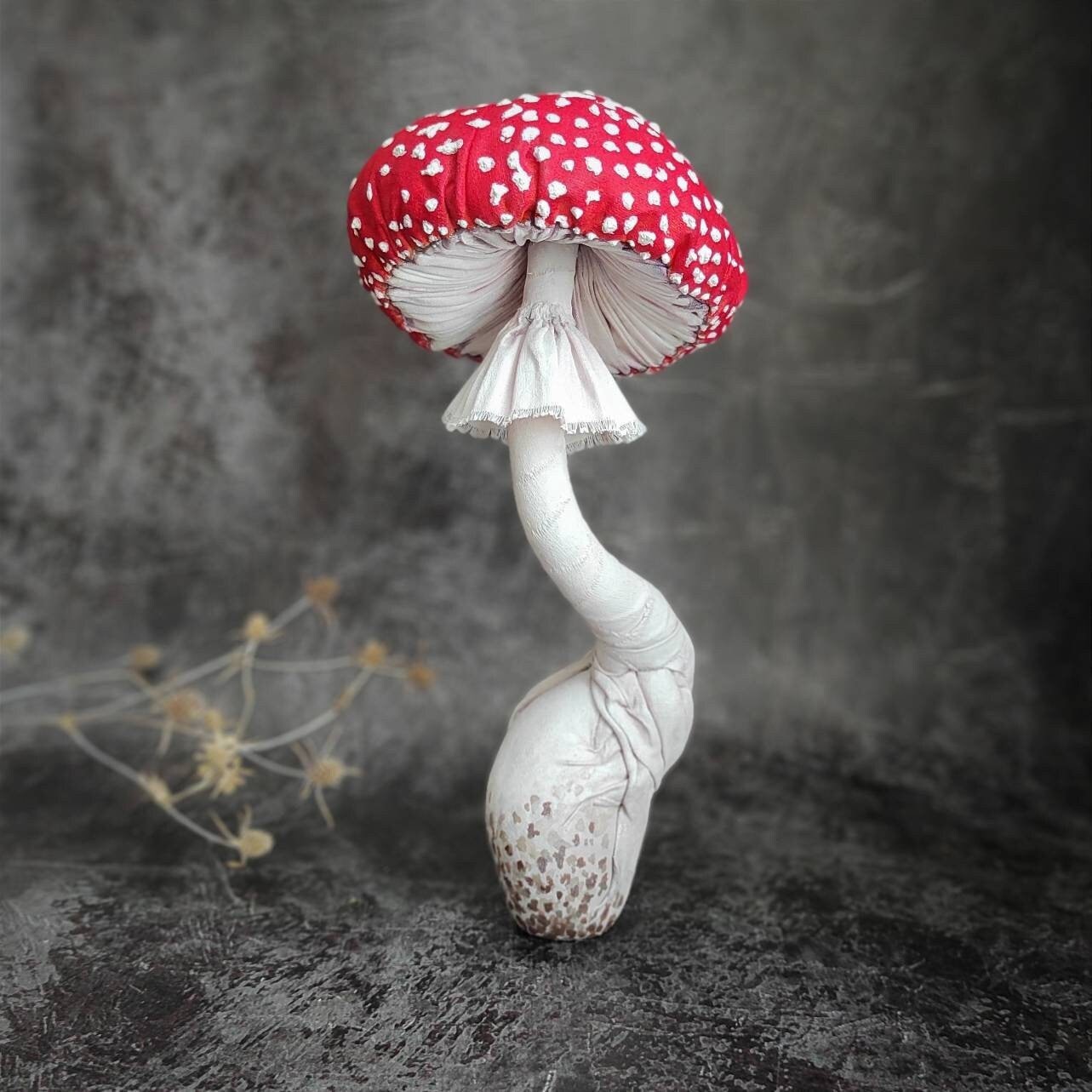Textile Amanita Mushroom Sculpture: Red Fly Agaric Home Decor - Etsy