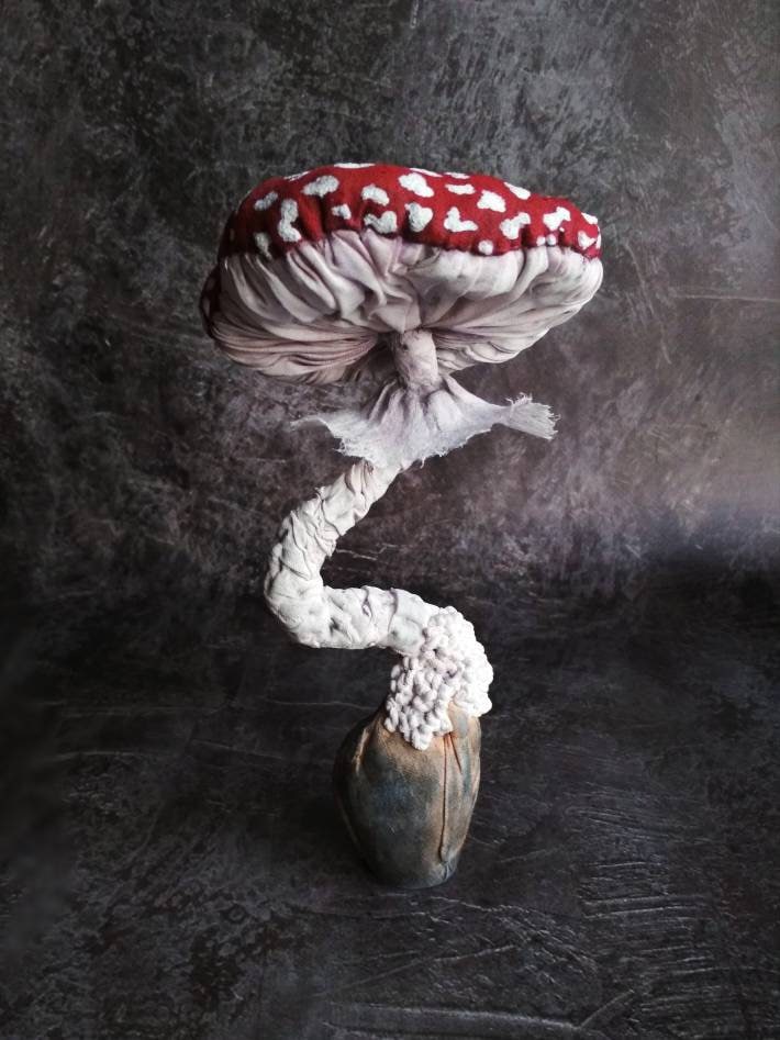 ブレア様　ASTIER ナタリーレテMummy Mushroom Mushroom Textile Art: Fly Agaric Fabric Sculpture - Etsy
