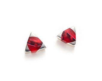 Red mini earrings