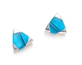 Mini blue earrings
