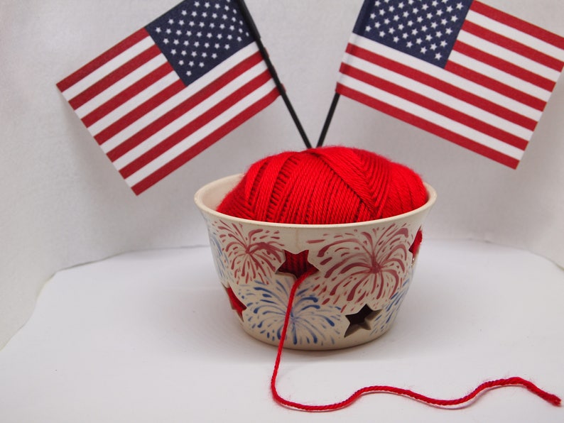 4th of July Summer Outdoor BBQ Decor Candle Sleeve with Red and Blue Fireworks and Star Cut Outs White