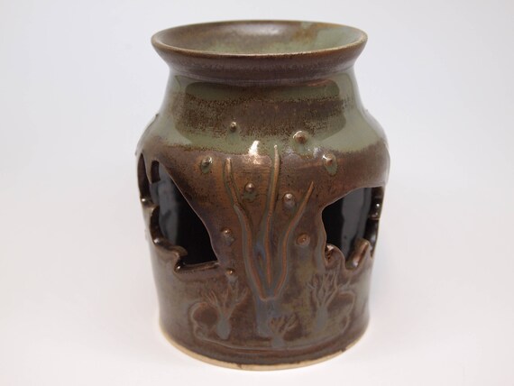 Essential Oil Warmer With Hand Carved Decorative Fish Cut Outs Etsy