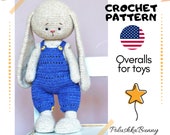 Doll Toy clothes crochet pattern for bunny cat bear