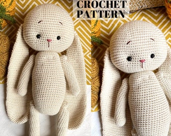 Polushkabunny crochet bunny pattern - amigurumi pattern - English, Deutsch, Français, Nederlands, Español