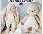 Doll Toy clothes crochet pattern for bunny cat bear lamb dog