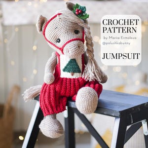 Crochet Pattern - Jumpsuit for toys by Mariia Ermolova @polushkabunny