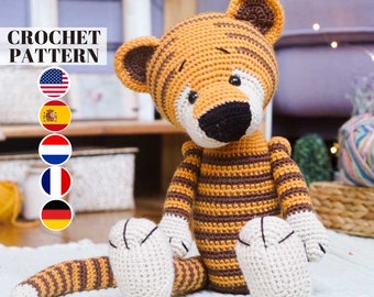 Polushkabunny Crochet Tiger Pattern - amigurumi toy pattern