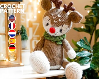 Crochet Reindeer Pattern - amigurumi toy pattern /by Polushkabunny