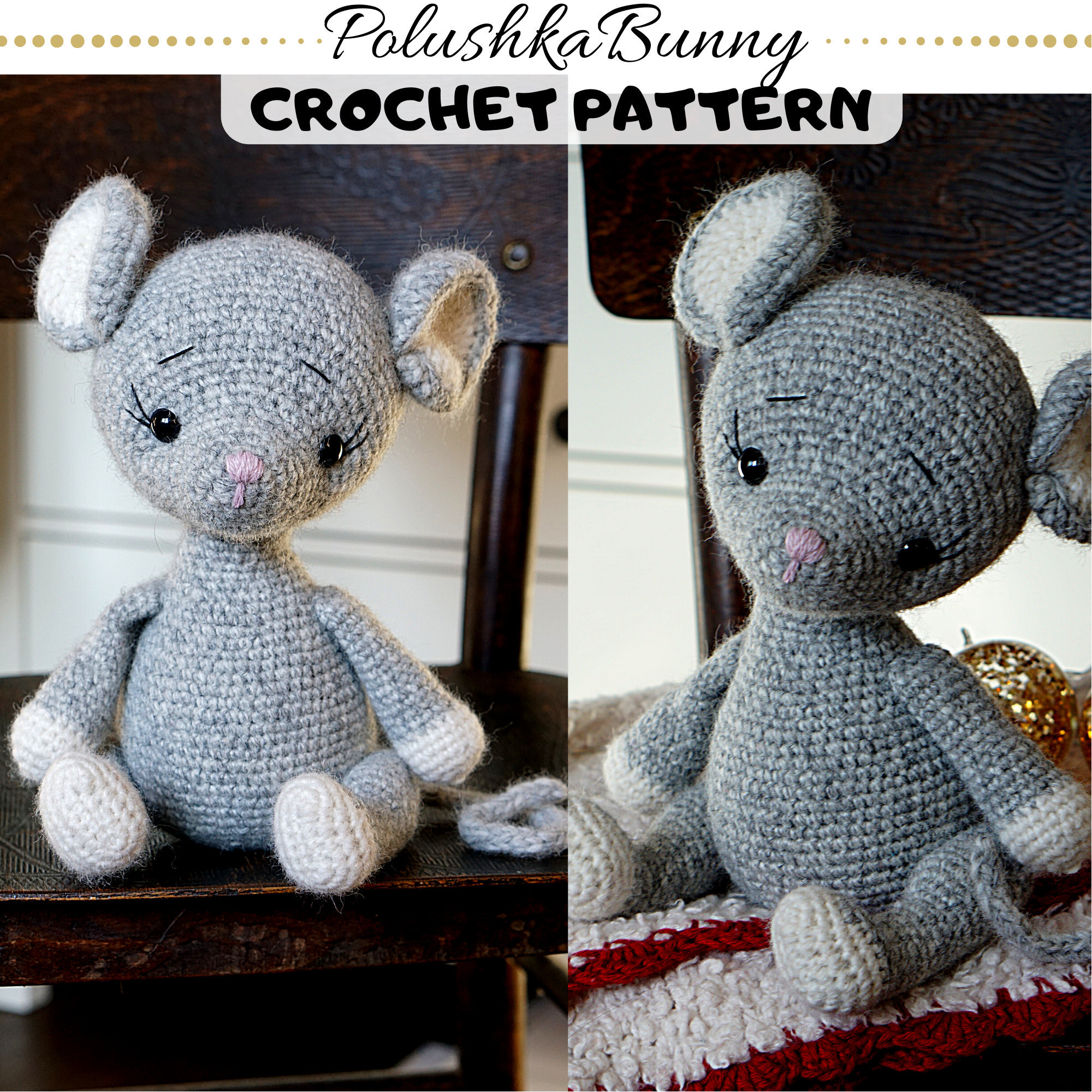 Crochet mouse soft toy Cute baby toy Handmade crochet amigurumi. Toys & Games Toys Stuffed