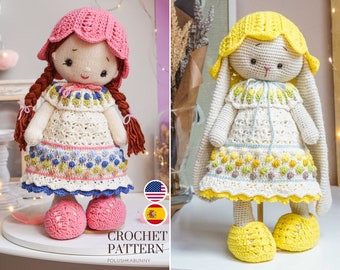 Polushkabunny crochet patterns clothes for amigurumi toys / Outfit "SUNFLOWER"