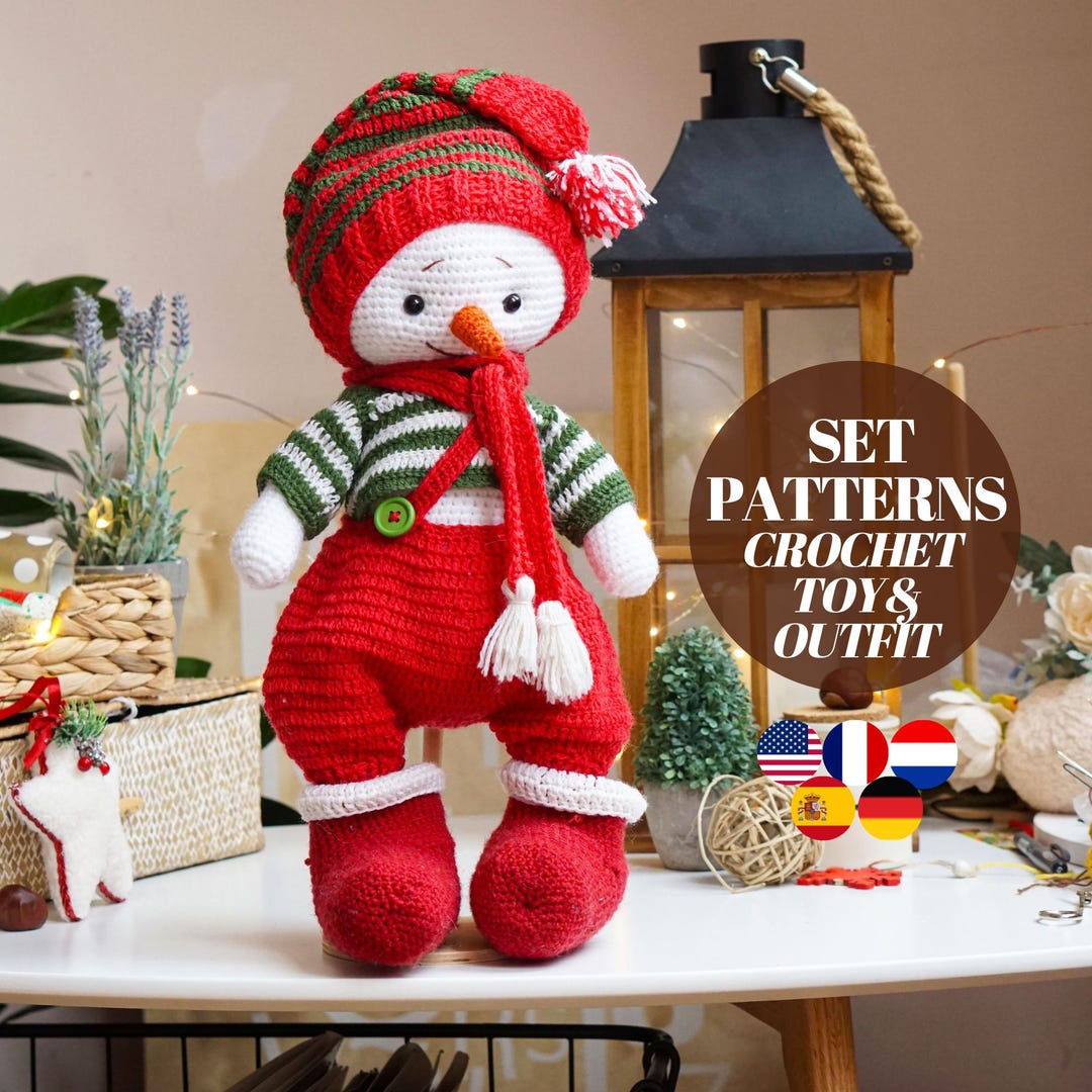 Patrón MuÃ±eco De Nieve Hecho De Ganchillo Peluche MuÃ±eco De