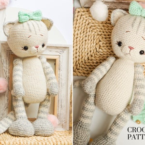 CROCHET PATTERN - Amigurumi Cat Crochet Toy Pattern / Polushkabunny