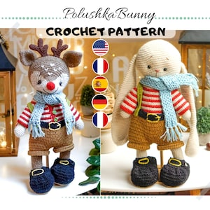 Polushkabunny Häkelanleitung amigurumi Puppenkleidung Muster Outfit &quot;&quot;ELF&quot;&quot; / Kleidung für große Amigurumi-Spielzeuge.&quot;