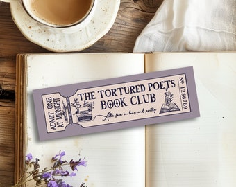 Tortured Bookclub Bookmarks (Reader Bookmarks, Poetry Bookmarks, Dark Academia, Book Club)