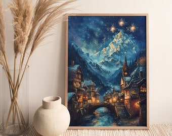 Velaris Bridge Art Print: ACOTAR Night Court, Prythian Poster