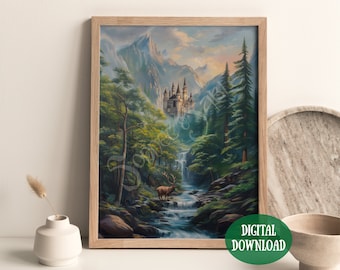 Terrasen Art Print, Throne of Glass, Fantasy Landscape (Digital Download)