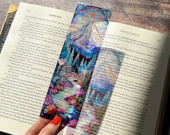 Velaris Stained Glass Bookmarks (ACOTAR Transparent Clear Bookmark, Stained Glass Night Court, Book Lover, Fantasy Book Reader Gift)