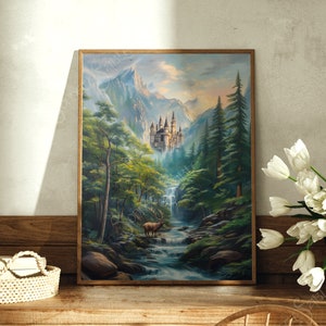 Lámina artística de Terrasen (Impresión del Trono de Cristal, Sarah J Maas)