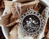 Black Night Court Galaxy Necklace, A Court of Mist and Fury, Thorns and Roses, Wings and Ruin, Sarah J Maas Necklace, Keychain, Bracelet