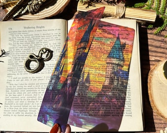 Stained Glass Style Bookmark: Transparent Cottagecore Book Lover Gift
