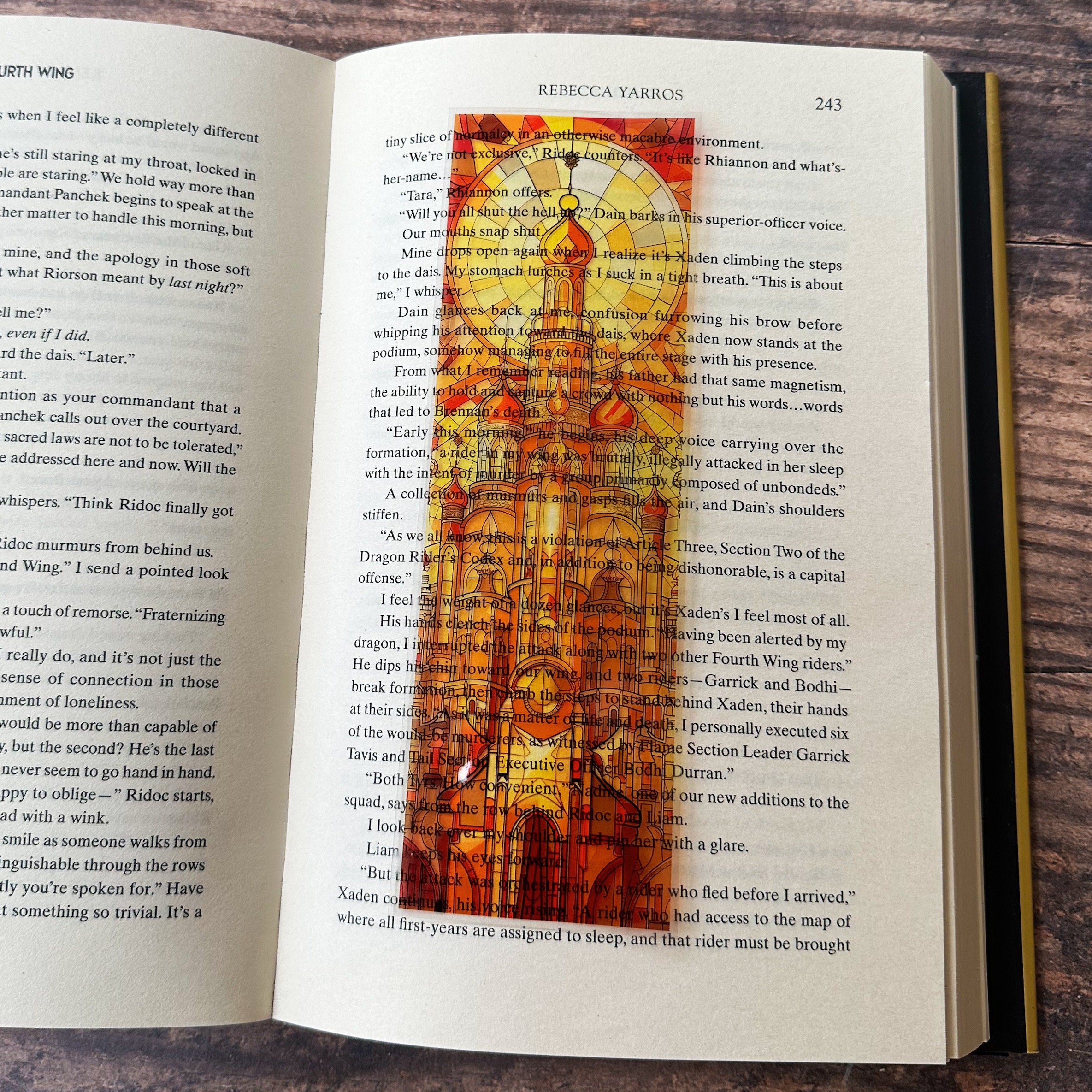 Velaris Stained Glass Bookmarks ACOTAR Transparent Clear Bookmark, Stained Glass Night Court, Book Lover, Fantasy Book Reader Gift