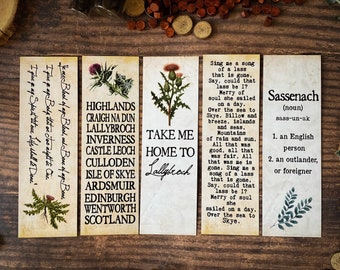 Sassenach Bookmark Collection (Scottish Highlands, Highlander Bookmarks, Isle of Skye)