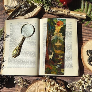 Terrasen Velaris Lunathion Stained Glass Style Bookmarks: Fantasy Reader Gift