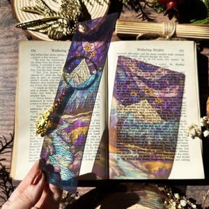 Night Court Stained Glass Style Bookmark: Transparent Fantasy Reader Gift