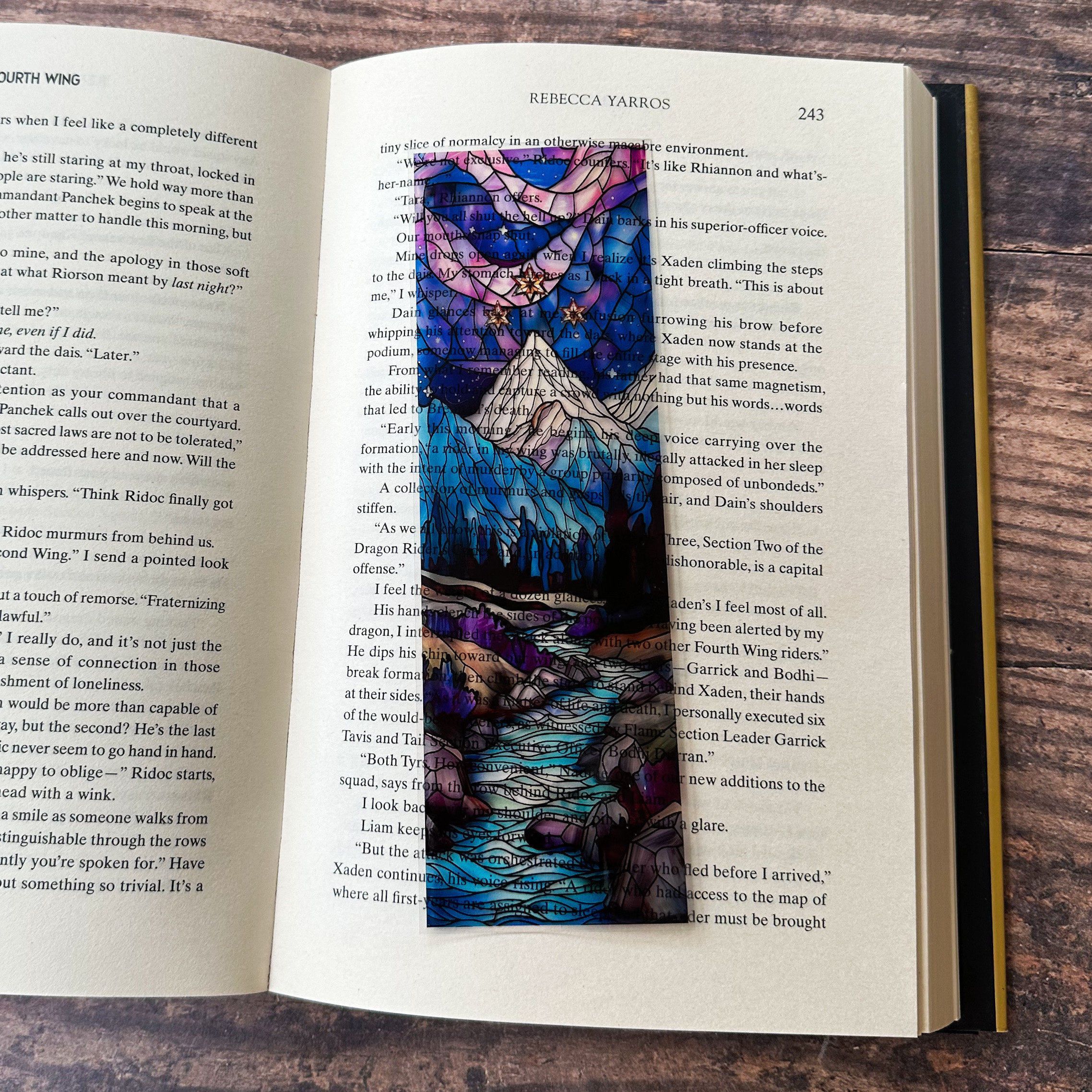 Velaris Stained Glass Bookmarks ACOTAR Transparent Clear Bookmark, Stained Glass Night Court, Book Lover, Fantasy Book Reader Gift