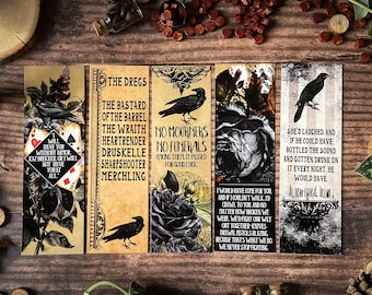 Six of Crows Bookmark Collection (Grisha Bookmarks, Leigh Bardugo, Kaz Injej Ketterdam)