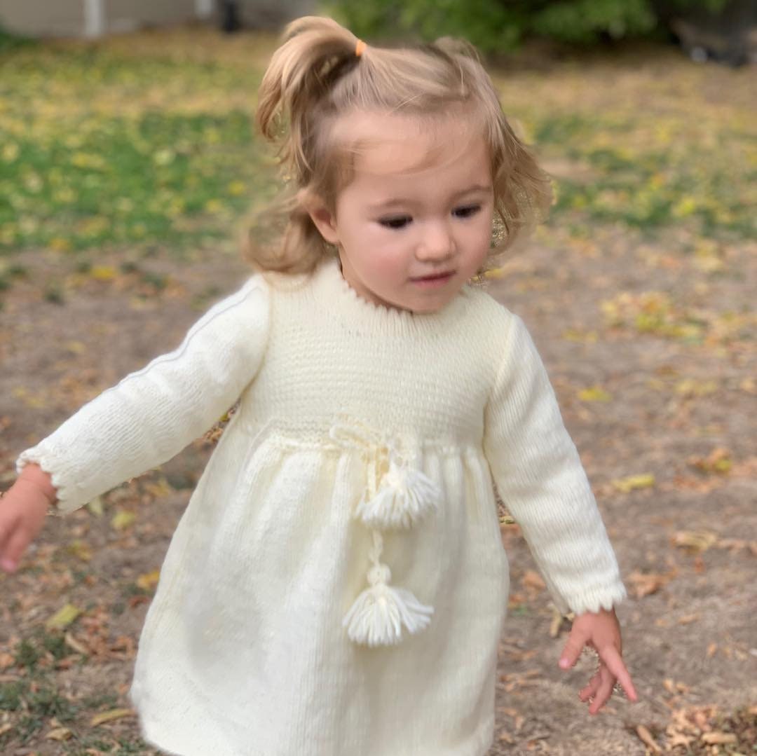 Baby Dress Hand Knit Baby Dress Baby Girl Dress Toddler | Etsy Ireland