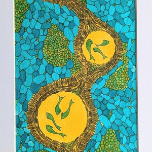 Fish with Blue Stones