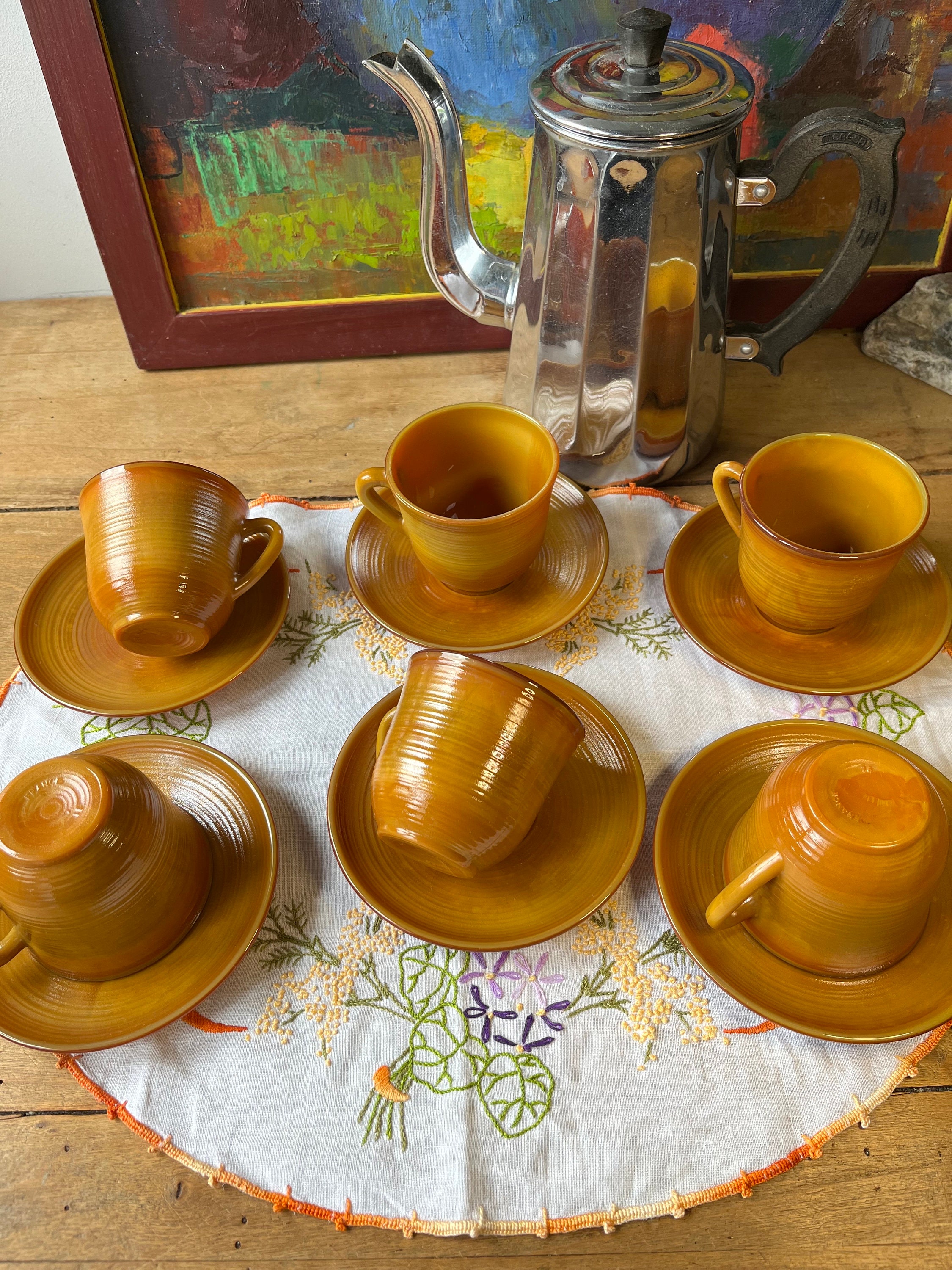 Tasse à Expresso Vintage Années 70 - Couleur Orange, Occasion En Bon état De Fonctionnement