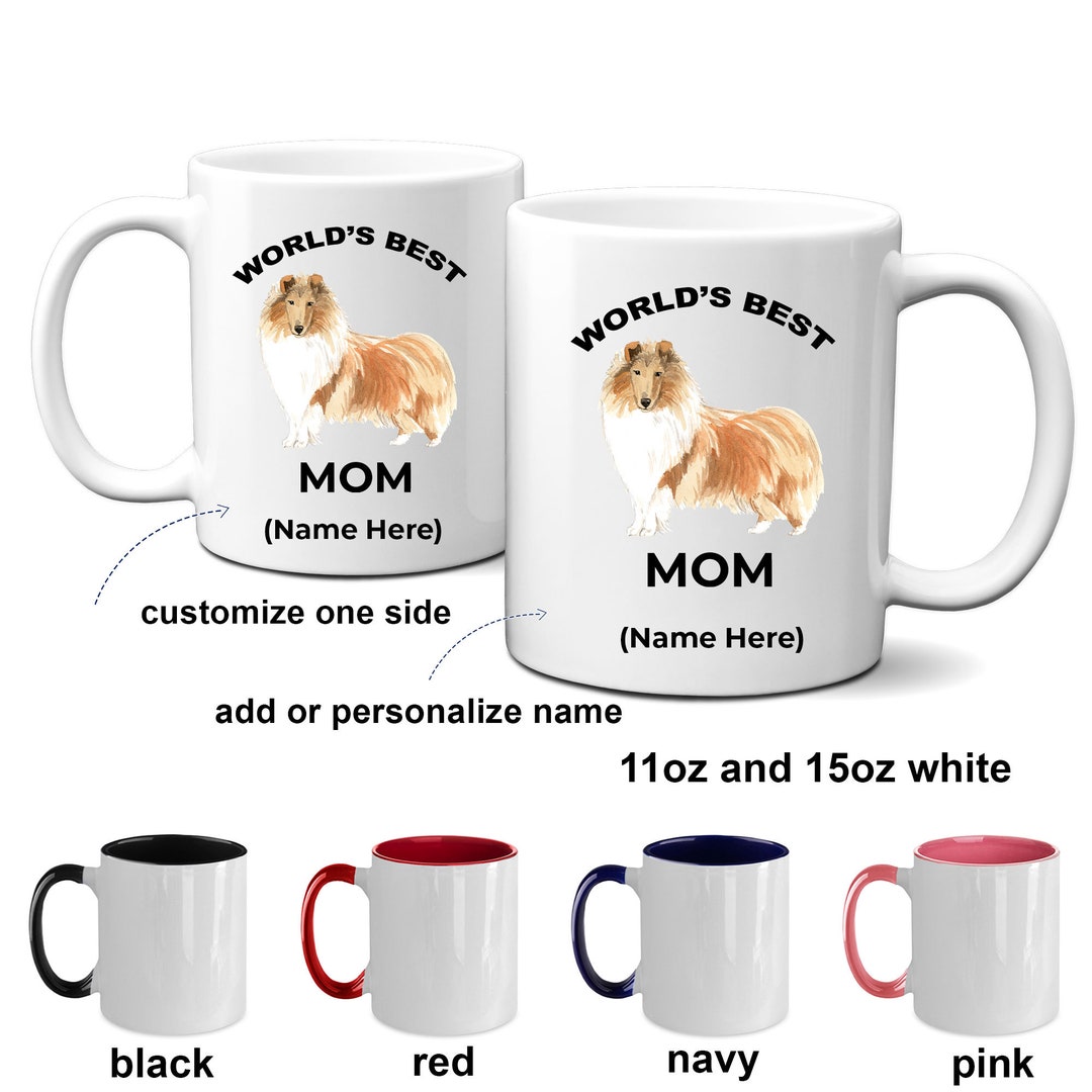 Collie Best Dog Mom Coffee Mug personalized Etsy