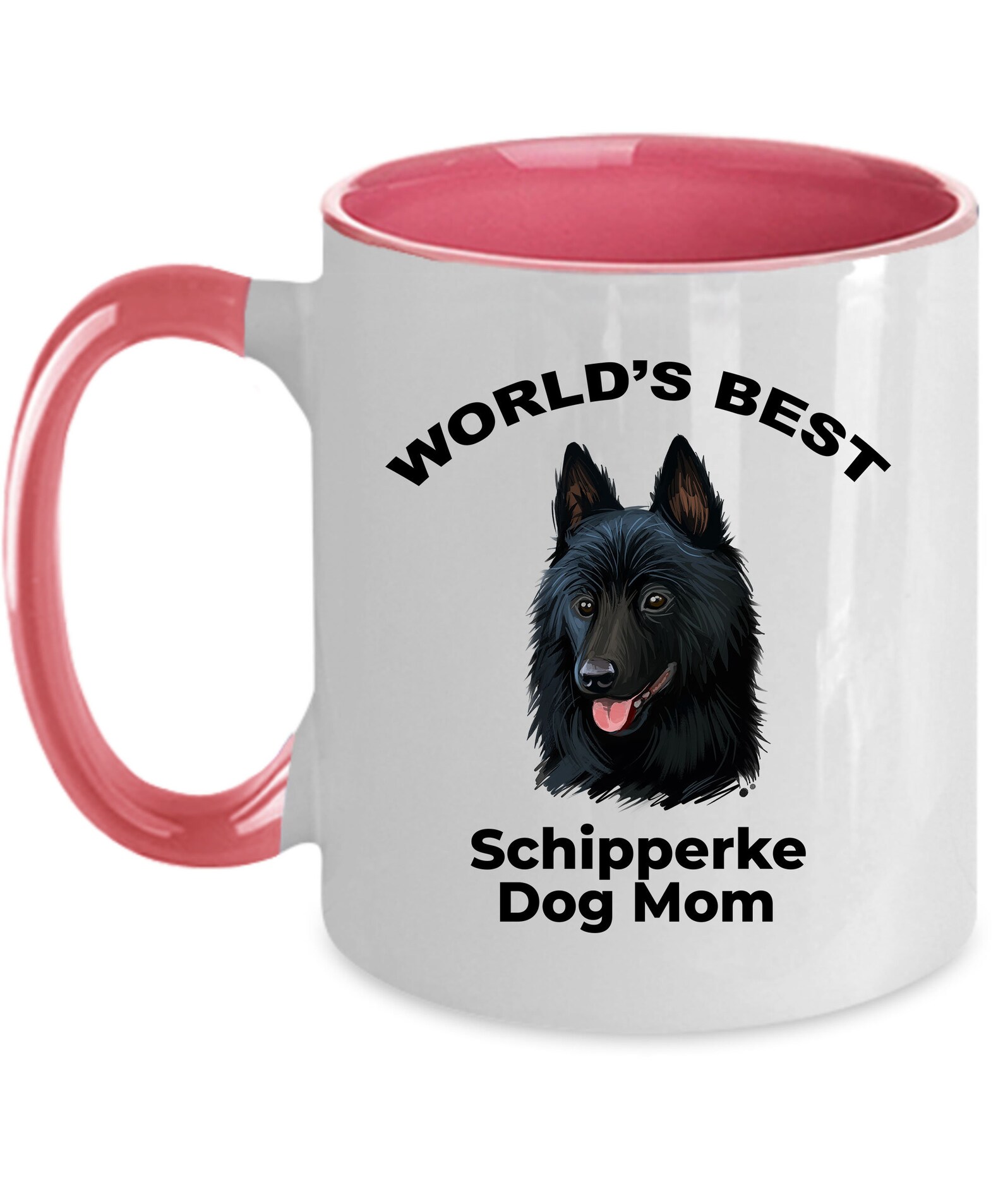 Schipperke Best Dog Mom Coffee Mug White Ceramic Twotone Etsy UK