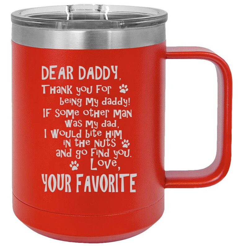 Funny Dog Dad Mug Polar Camel 15 oz Vacuum Insulated Mug ...