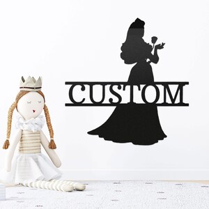 Princess Aurora Personalized Metal Art Wall Sign