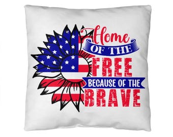 Hogar de los libres gracias a los valientes Cómoda almohada para interiores y exteriores