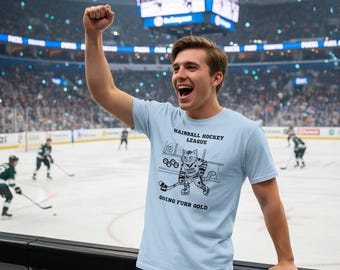 Camiseta divertida de la Liga de Hockey sobre Bolas de Pelo de Gato - Going Furr Gold - Regalo para amantes de los gatos, deportes de invierno y hockey