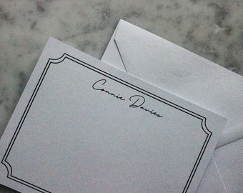 Custom Stationery - Double Border Script