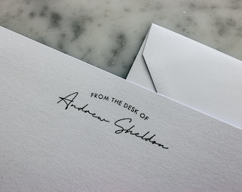 Custom Stationery - From The Desk of Script