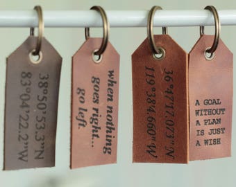 Realtor Closing Gift Leather Keychain, New Home Keyring for Clients, Housewarming Luggage Tag