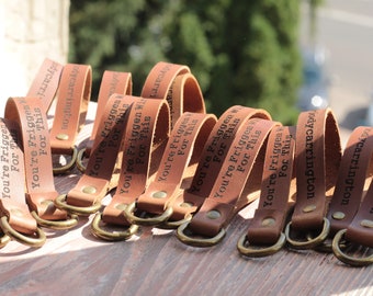 Personalized leather keychain, Custom Keychain, Leather Gift, Unique Gift, Leather keyring, mens gift, bridesmaids gift, coordinates keyring