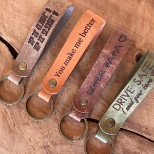 Unique Christmas Gift for 2024, Custom leather keychain that can be personalized any way that you would like, Great gift idea for men or her