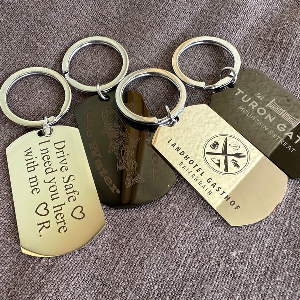 Custom Stainless Steel Keychain, Anniversary Gift for Him, Personalized Engraved Key Chain Gift, Mother's Day Gift Gifts for Mom