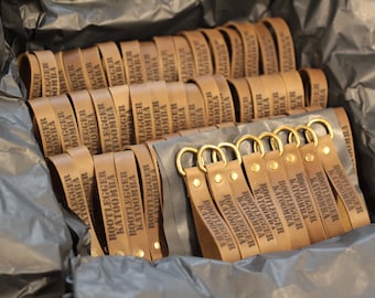Personalized Leather Keychain – Custom Engraved Christian Gift, Deacon Pastor Appreciation