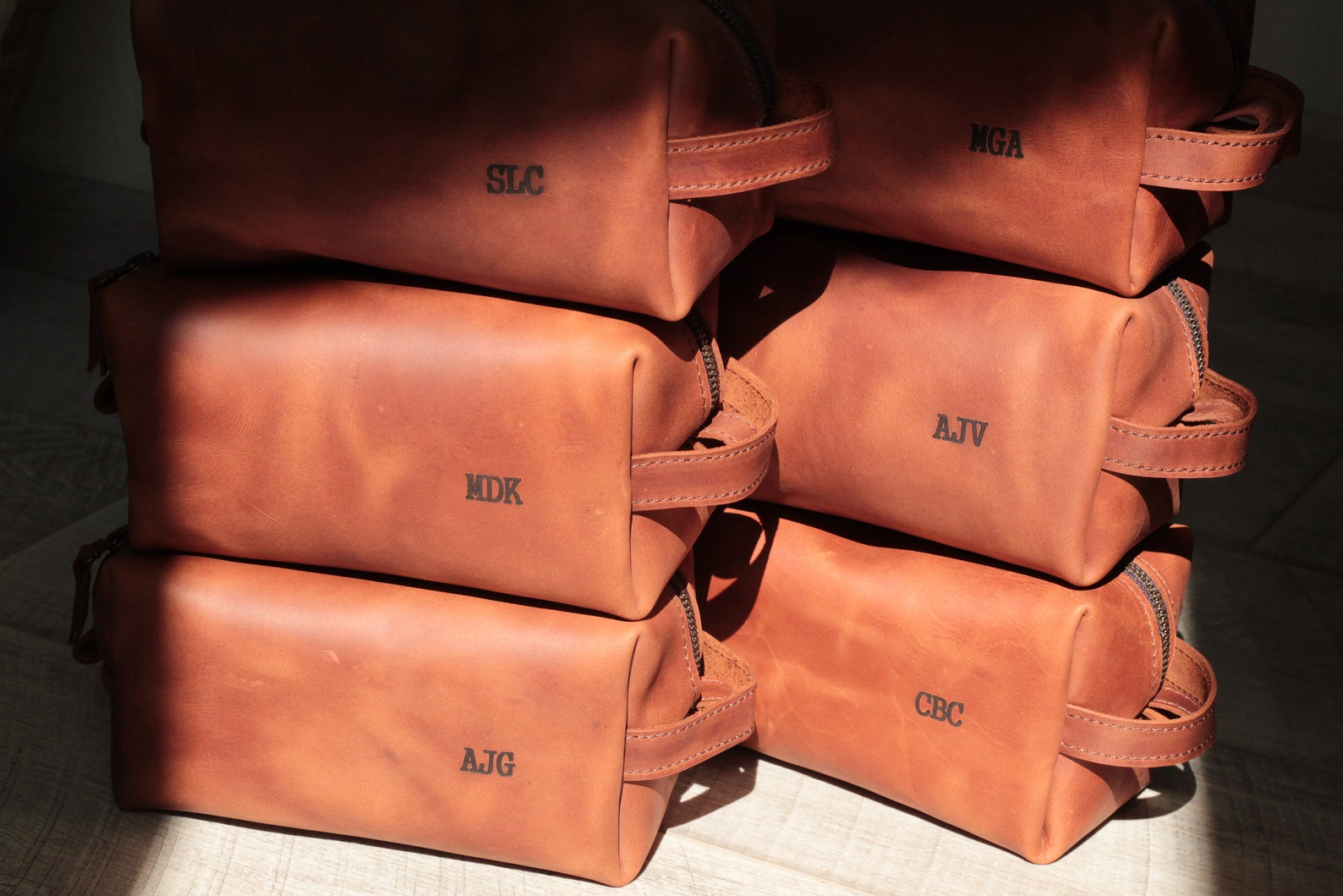 Personalized Leather Dopp Kit Mens Leather Toiletry Bag Mens | Etsy