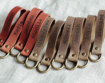 Custom Leather Keychain with Coordinates – Housewarming Gift for Home Buyers